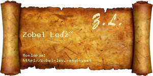 Zobel Leó névjegykártya